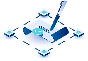 illustration de signature de contrat d'entiercement tripartite